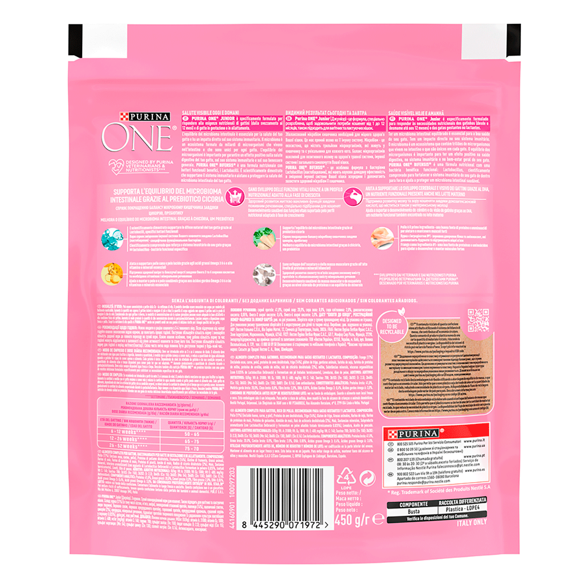 COMIDA PARA GATOS JUNIOR 450 GRS.