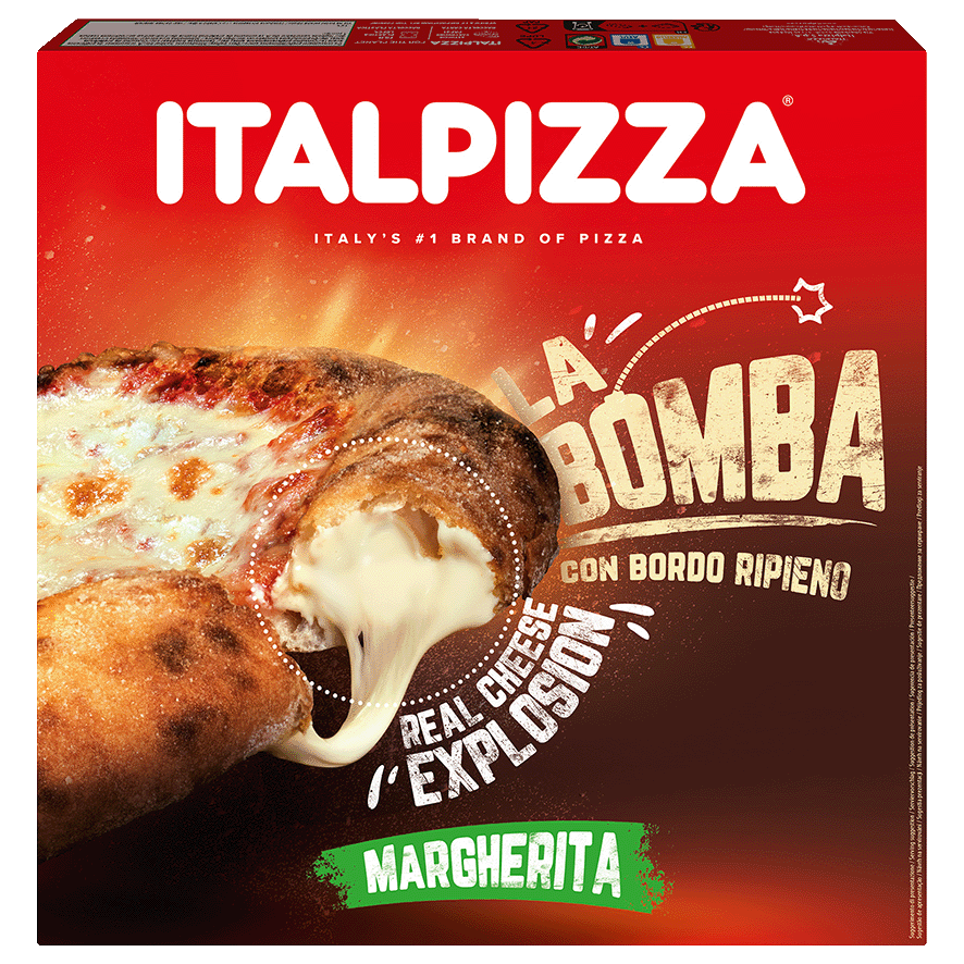 PIZZA MARGARITA LA BOMBA BORDE RELLENO 440 G.