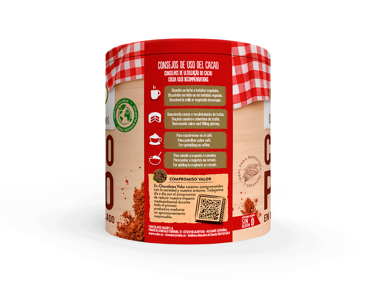 CACAO PURO EN POLVO 250 G.