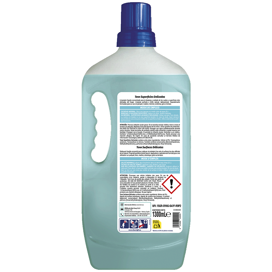 LIMPIAHOGAR SUPERFICIES DELICADAS 1,3 LITROS