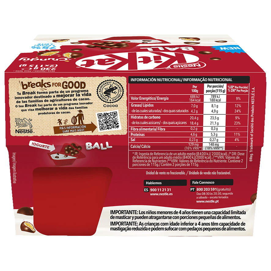 YOGUR MIX-IN KIT KAT 115 G. PACK 2