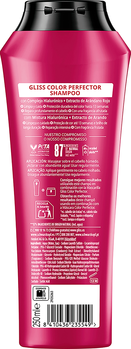 CHAMP&Uacute; COLOR PERFECTOR 250 ML.
