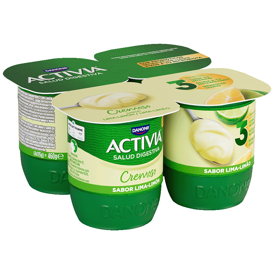 YOGUR CREMOSO LIMA LIM&Oacute;N 115 G. PACK 4