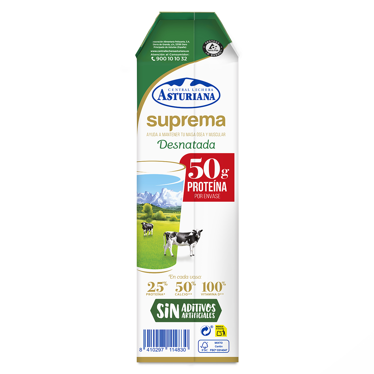LECHE DESNATADA SUPREMA 1 LITRO