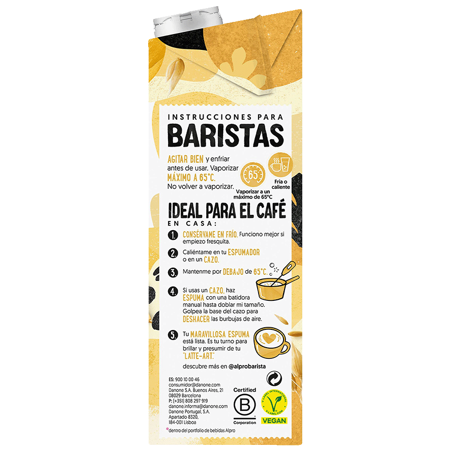 BEBIDA DE AVENA BARISTA 1 LITRO