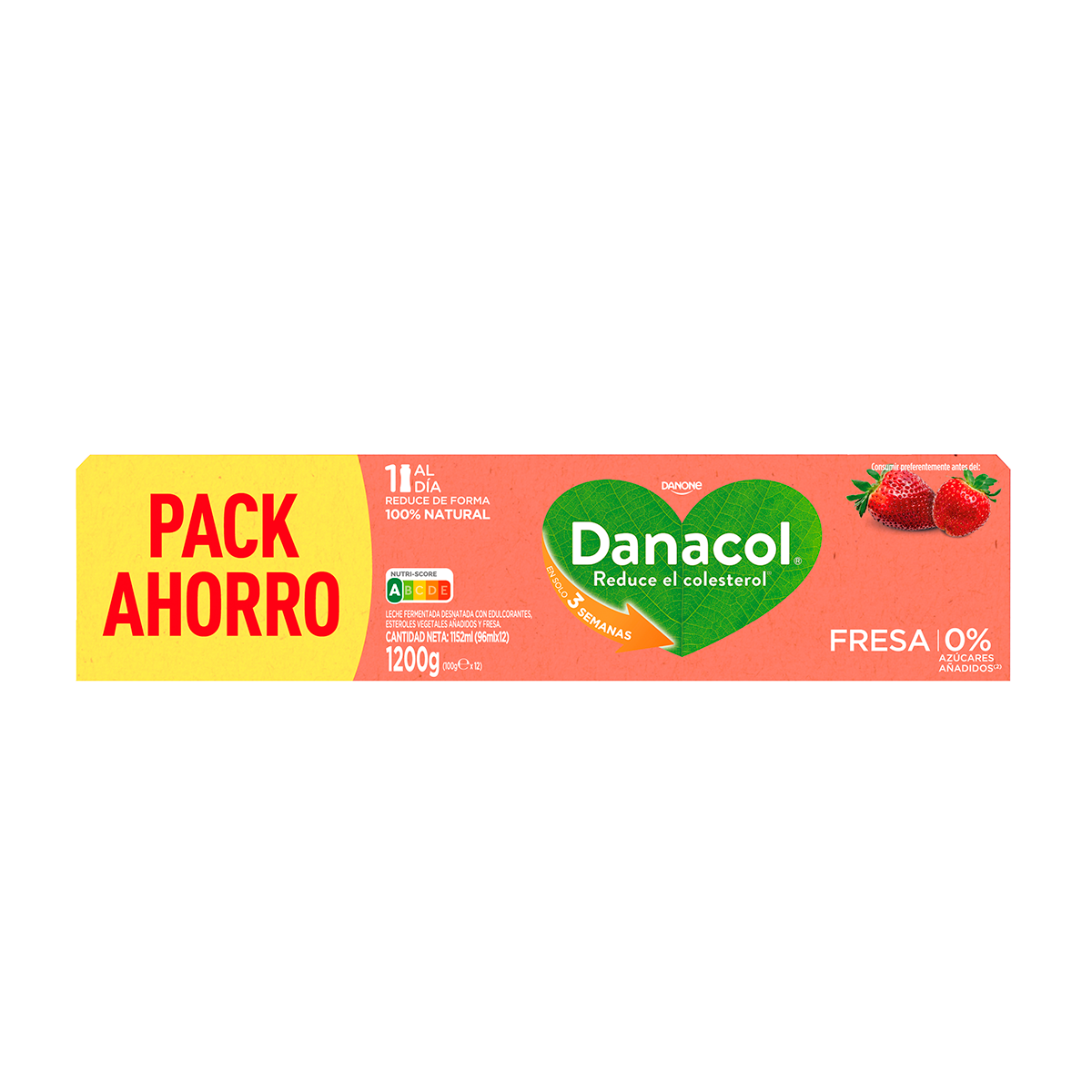 YOGUR L&Iacute;QUIDO DE FRESA 100 G. PACK 12