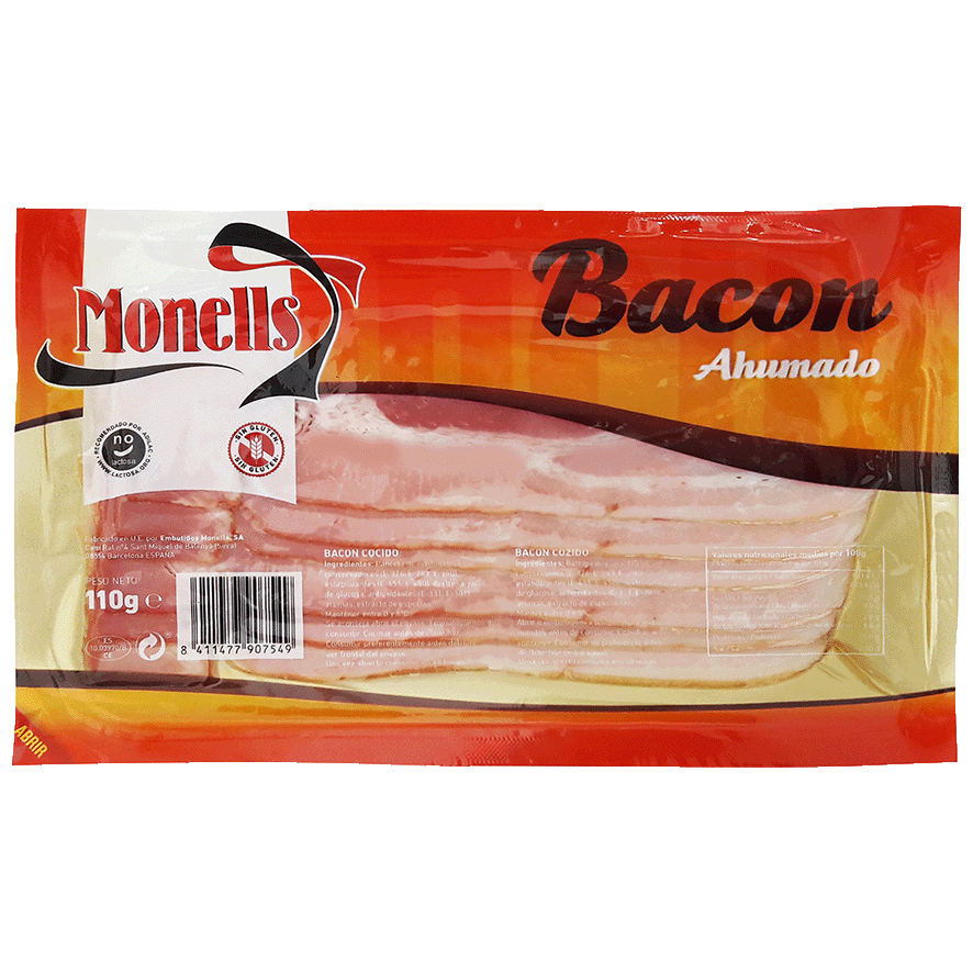 LONCHEADO DE BACON AHUMADO 110 GRS.