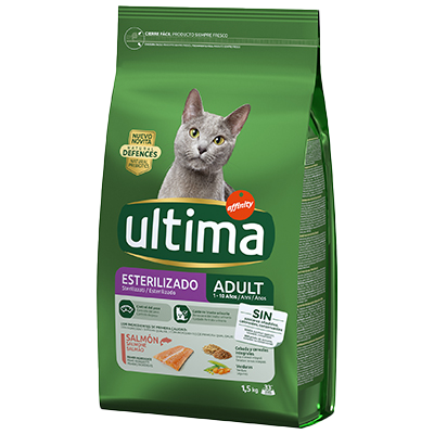 COMIDA PARA GATO ESTERILIZADO CON SALM&Oacute;N 1,5 KILOS