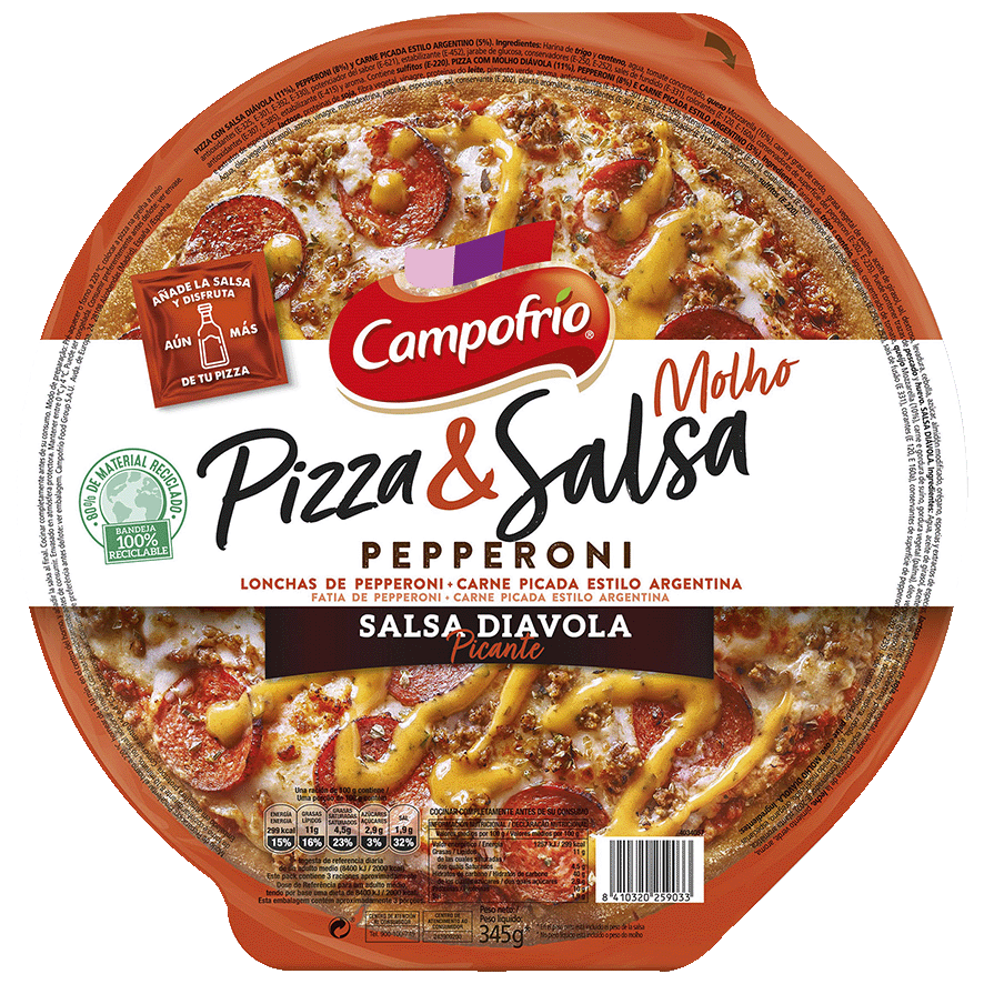 PIZZA & SALSA PEPPERONI 345 G.