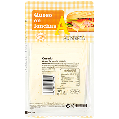 LONCHEADO DE QUESO CURADO 150 GRS.