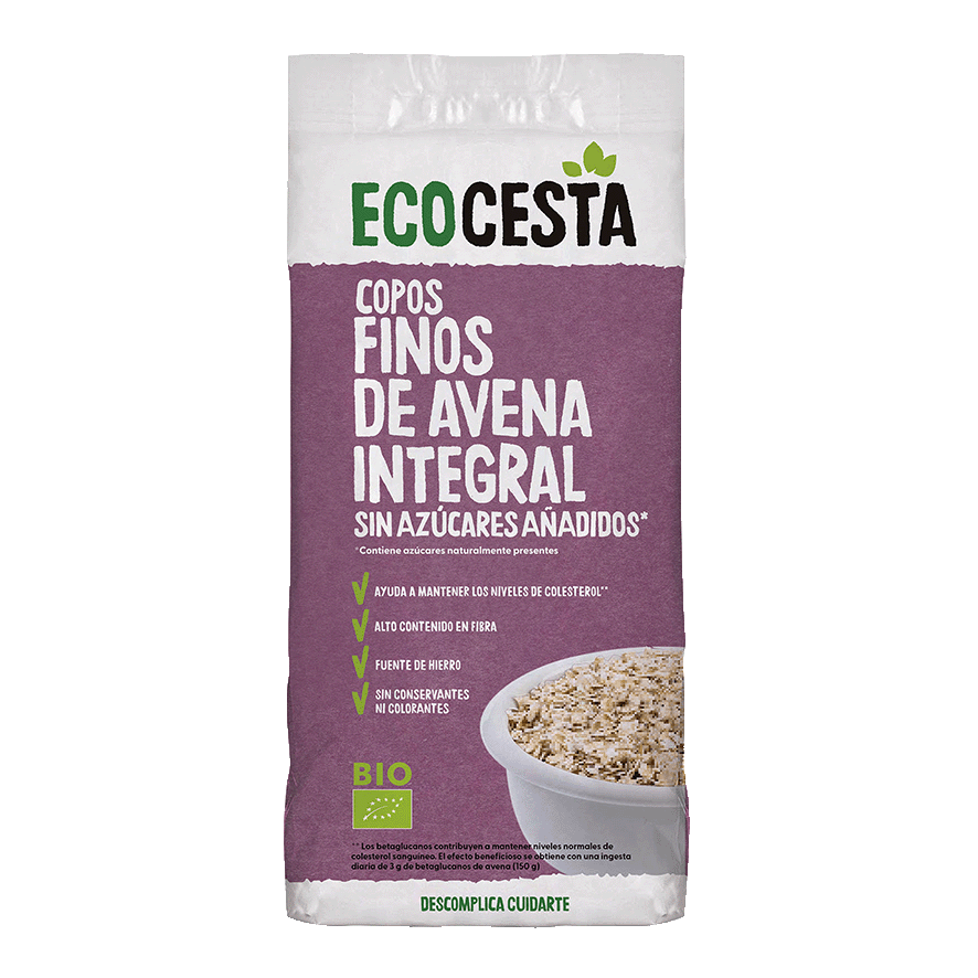 COPOS DE AVENA INTEGRALES SUAVES 500 G.