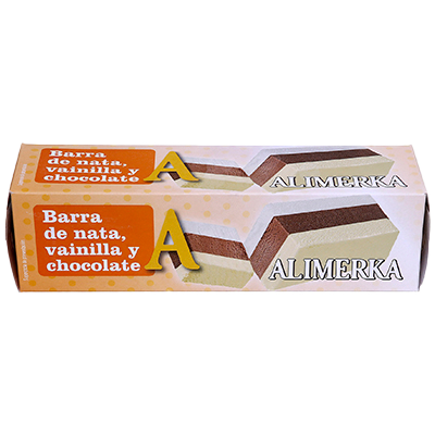 HELADO DE VAINILLA, CHOCOLATE Y NATA 1 LITRO