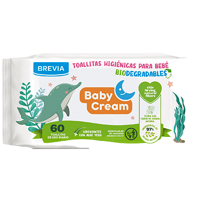 TOALLITAS HIGIENICAS BABY CREAM 60 UDS.