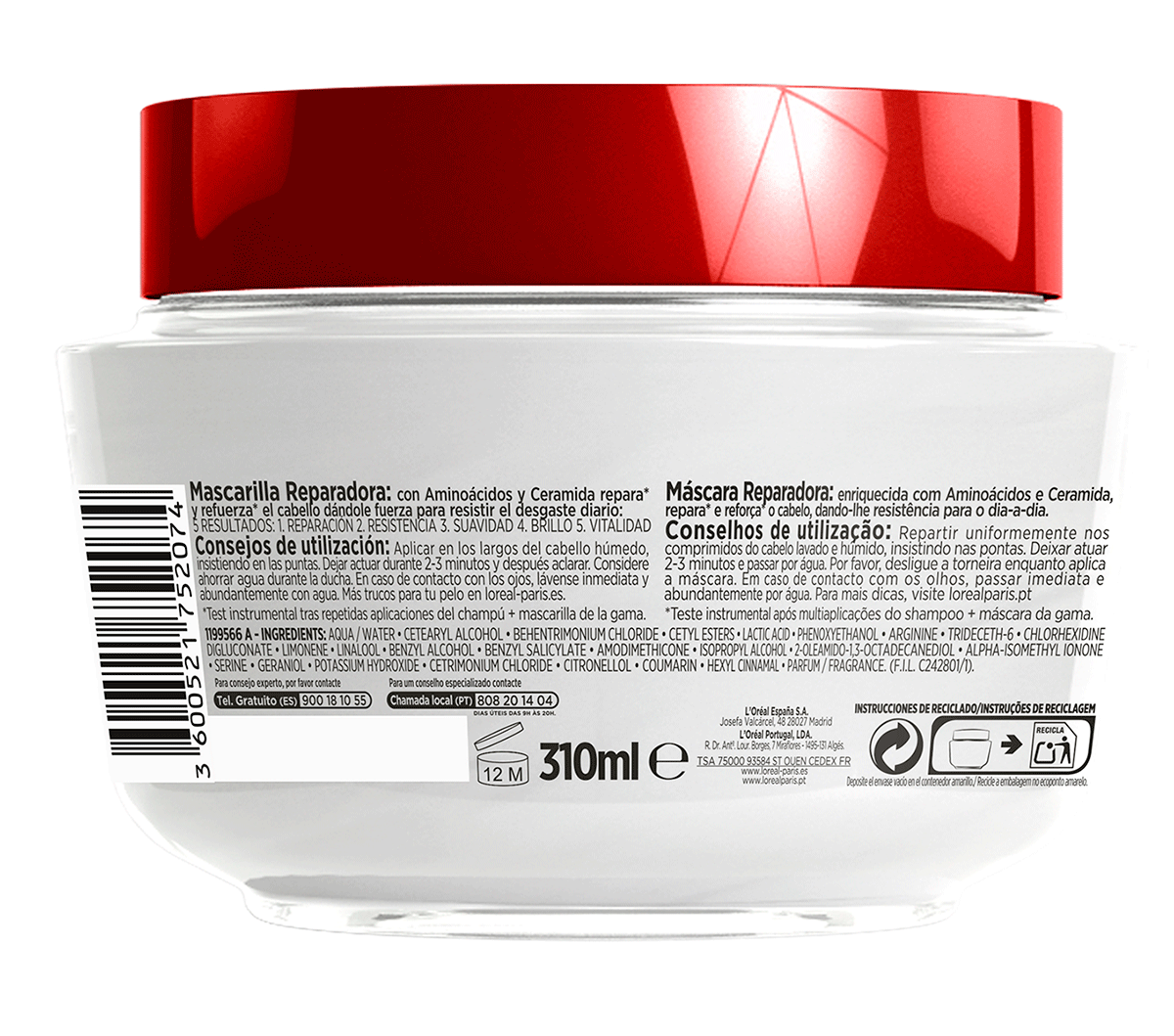 MASCARILLA TOTAL REPAIR 300 ML.