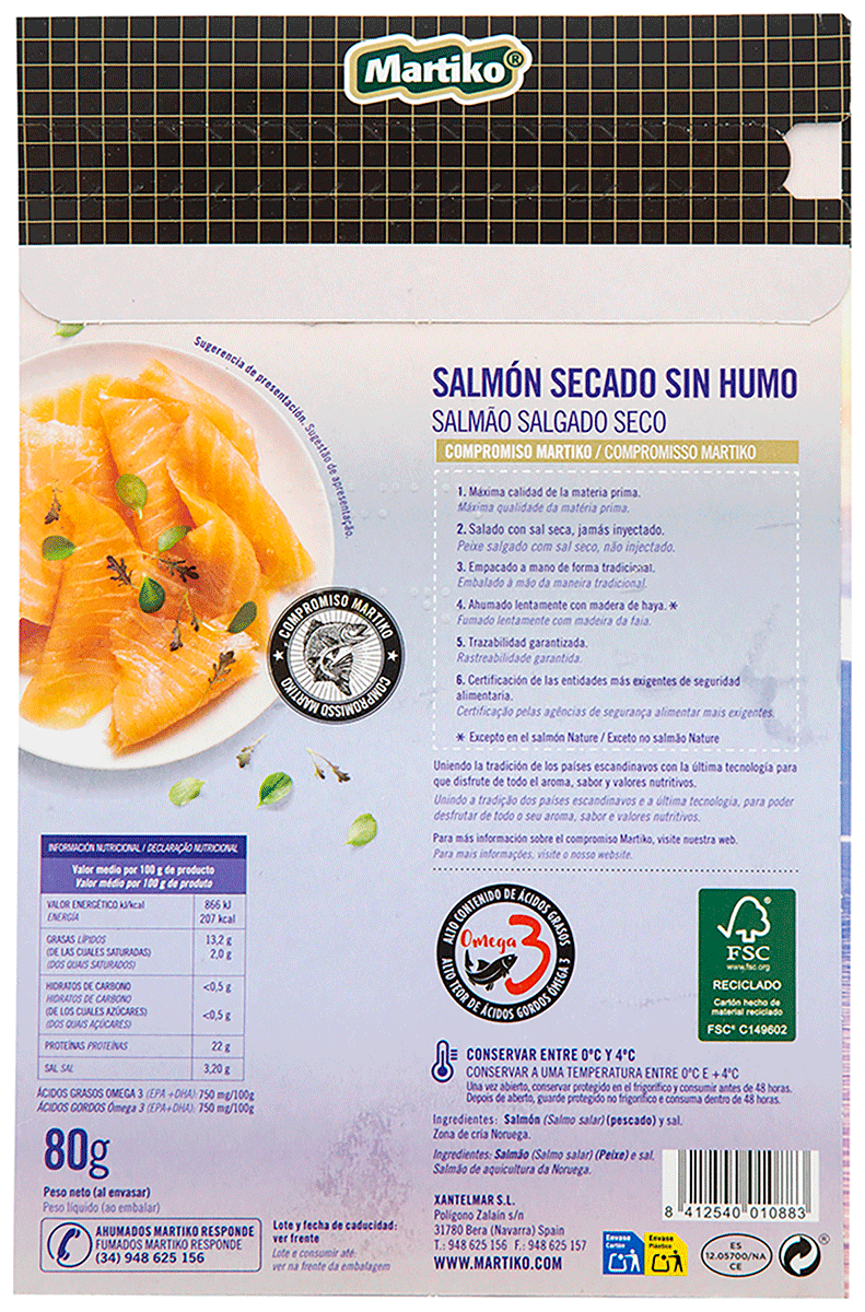 SALM&Oacute;N NATURE 80 G.