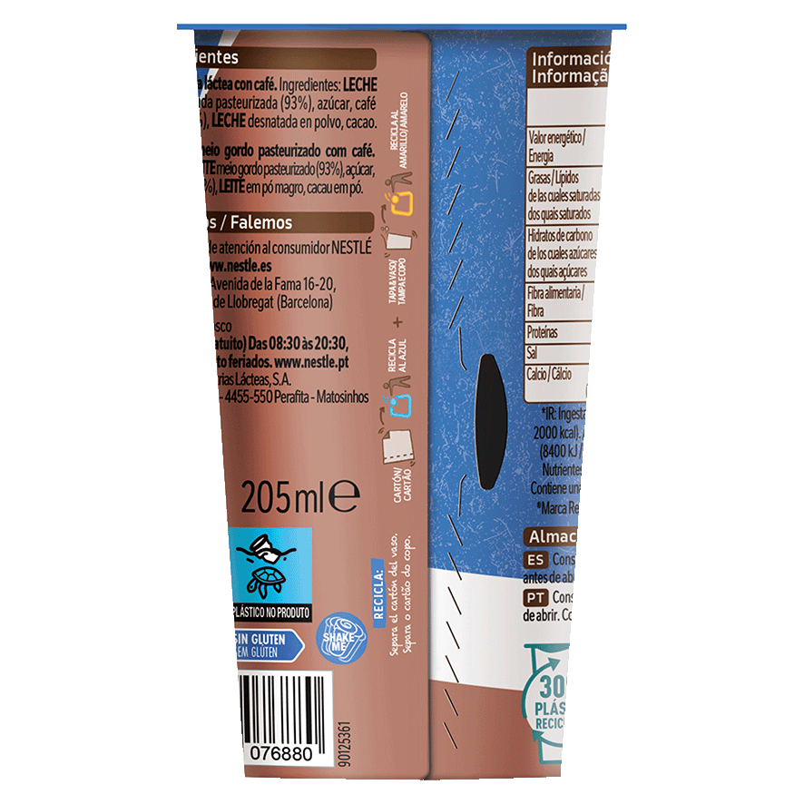 CAF&Eacute; CAPPUCCINO 205 ML.