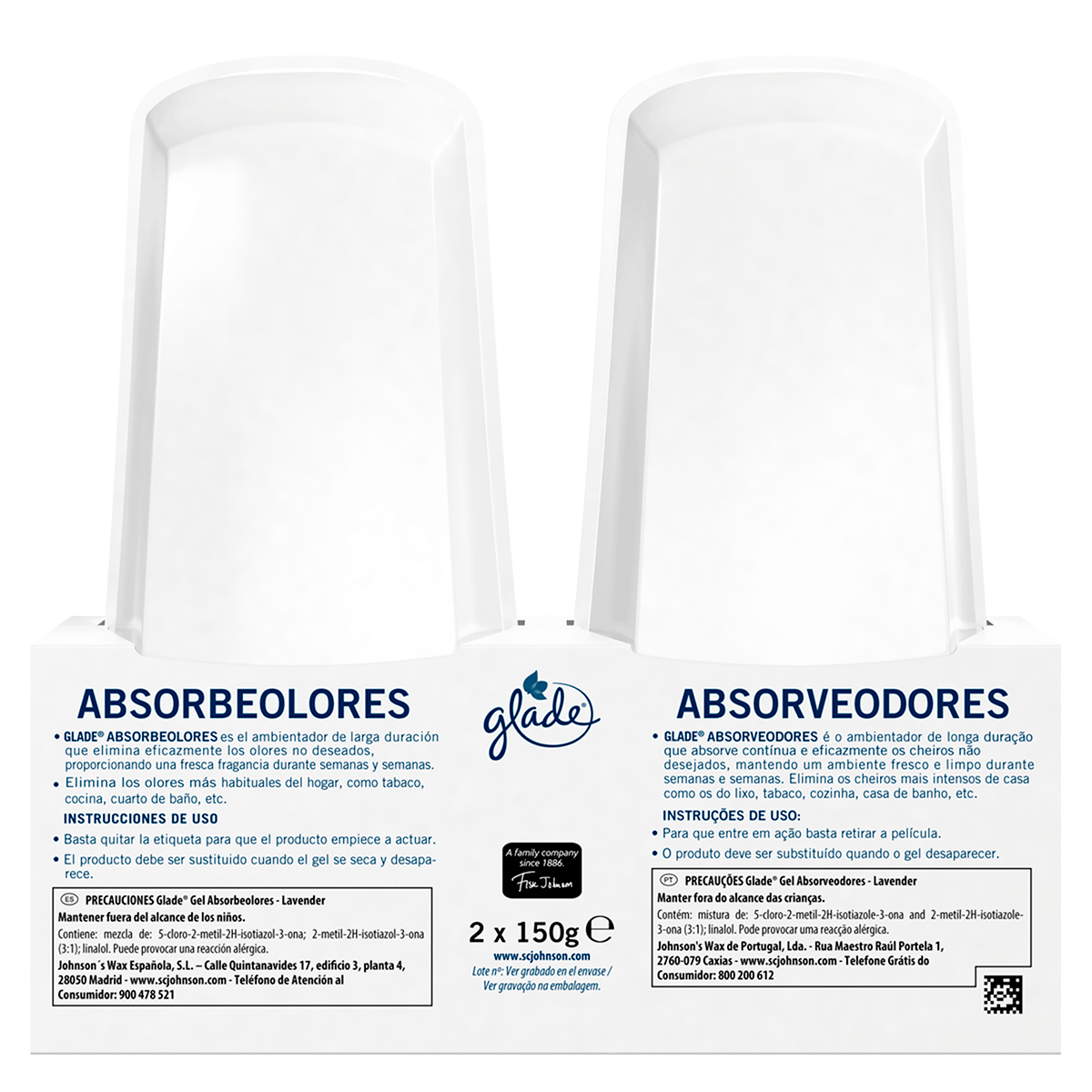 AMBIENTADOR ABSORBEOLORES LAVANDA 150 G. PACK 2