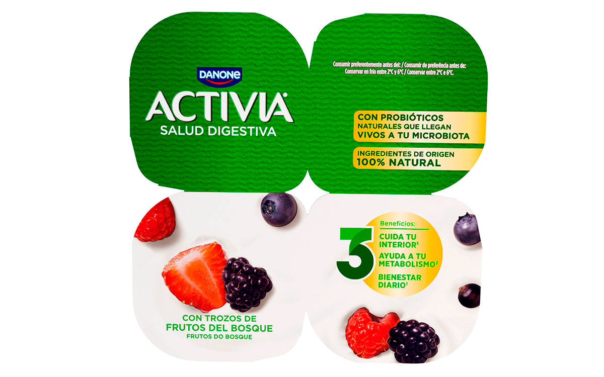 YOGUR CON FRUTOS DEL BOSQUE 120 G. PACK 4