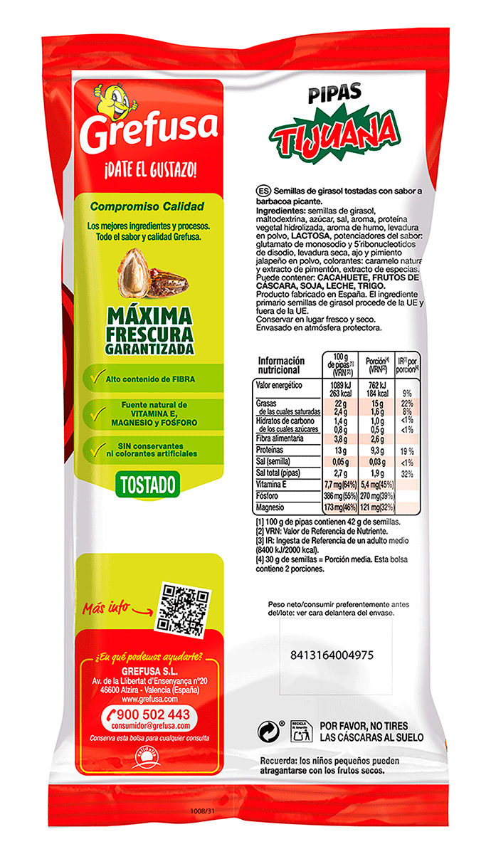 PIPAS G TIJUANA 175 G.