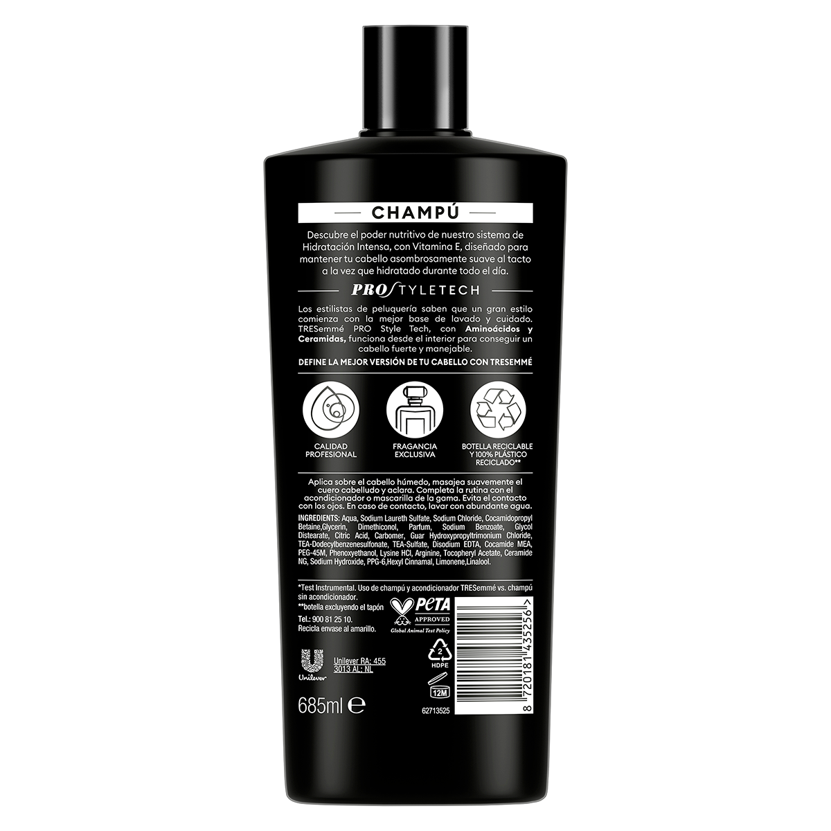 CHAMP&Uacute; HIDRATACI&Oacute;N INTENSA 685 ML.