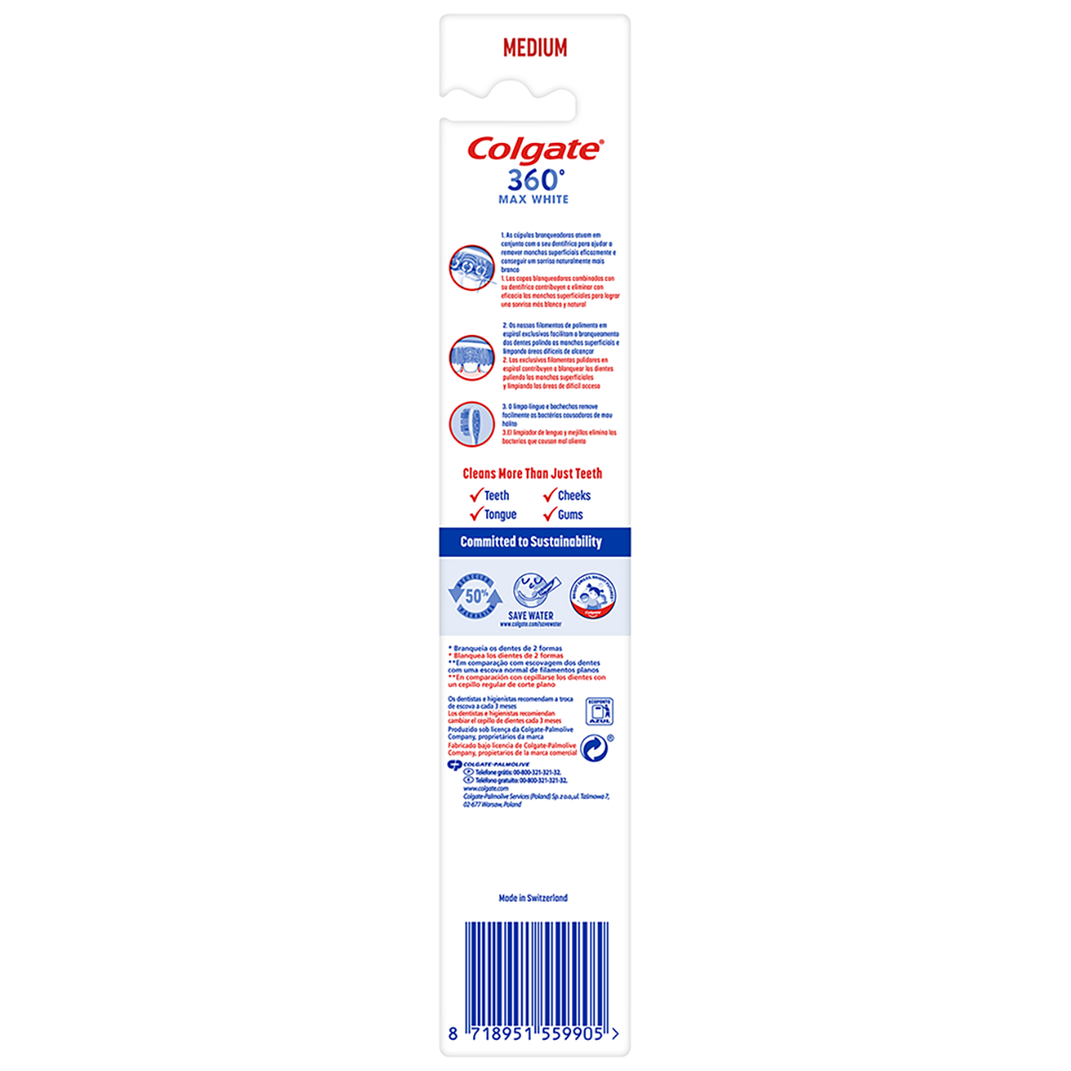 CEPILLO MEDIO MAX WHITE ONE 1 UD.