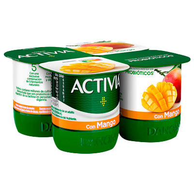 YOGUR CON MANGO 120 G. PACK 4