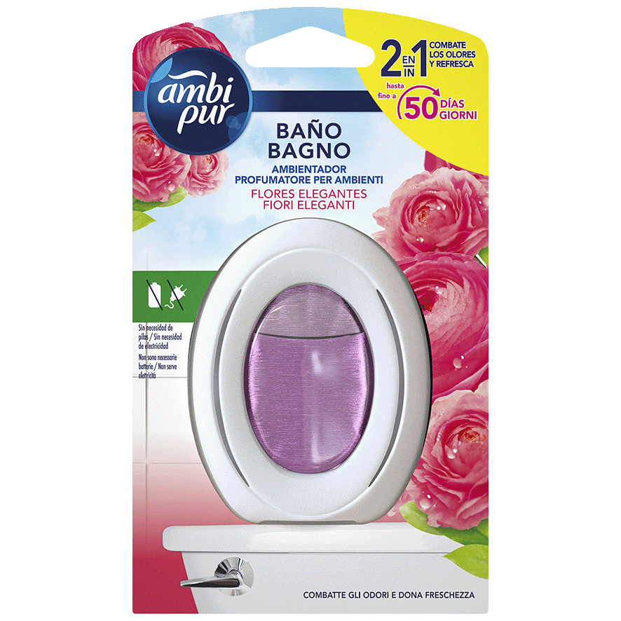 AMBIENTADOR DE BA&Ntilde;O FLORES ELEGANTES 1 UD.
