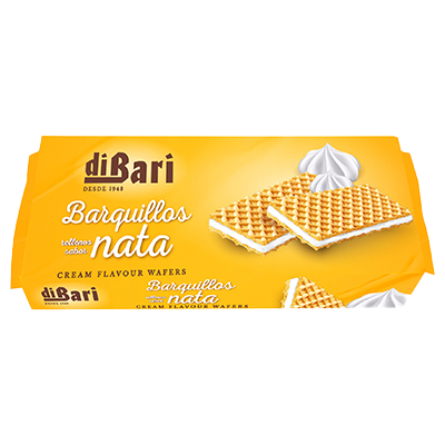 BARQUILLOS RELLENOS SABOR NATA 150 G.