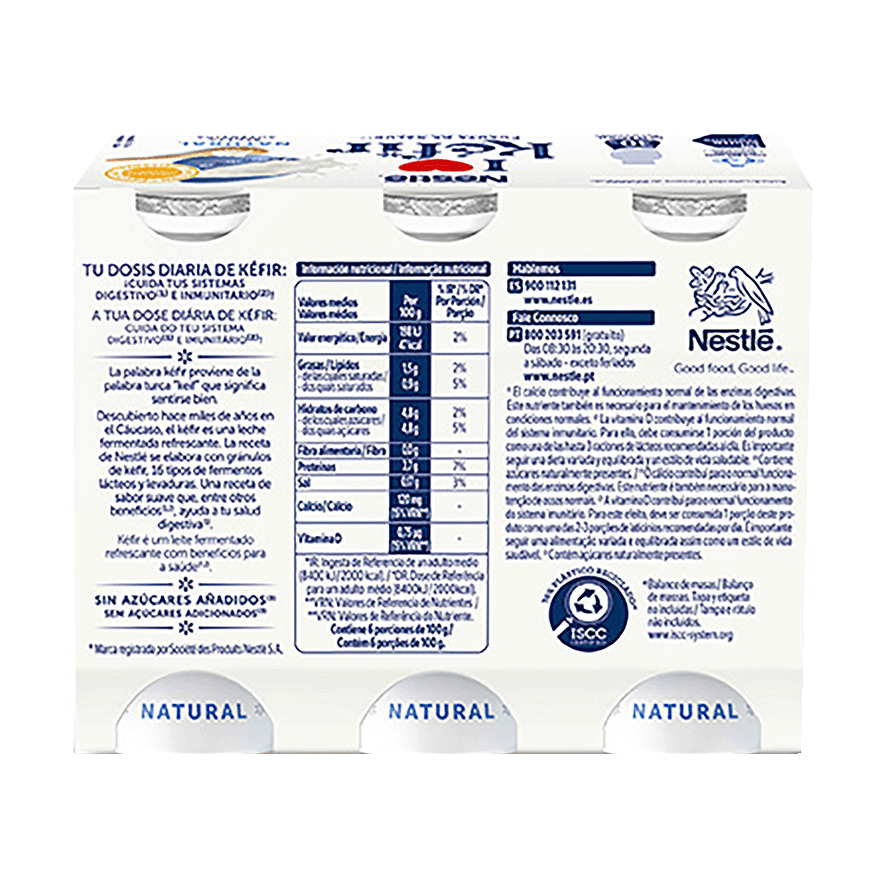 K&Eacute;FIR NATURAL PARA BEBER 100 G. PACK 6