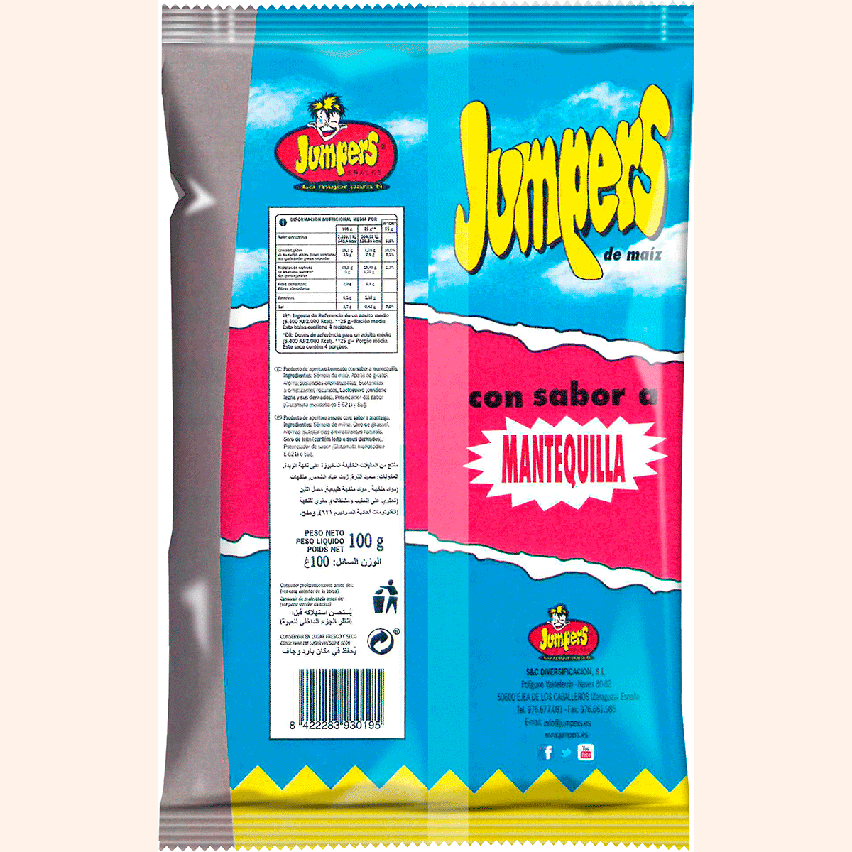 APERITIVOS CON MANTEQUILLA 100 G.