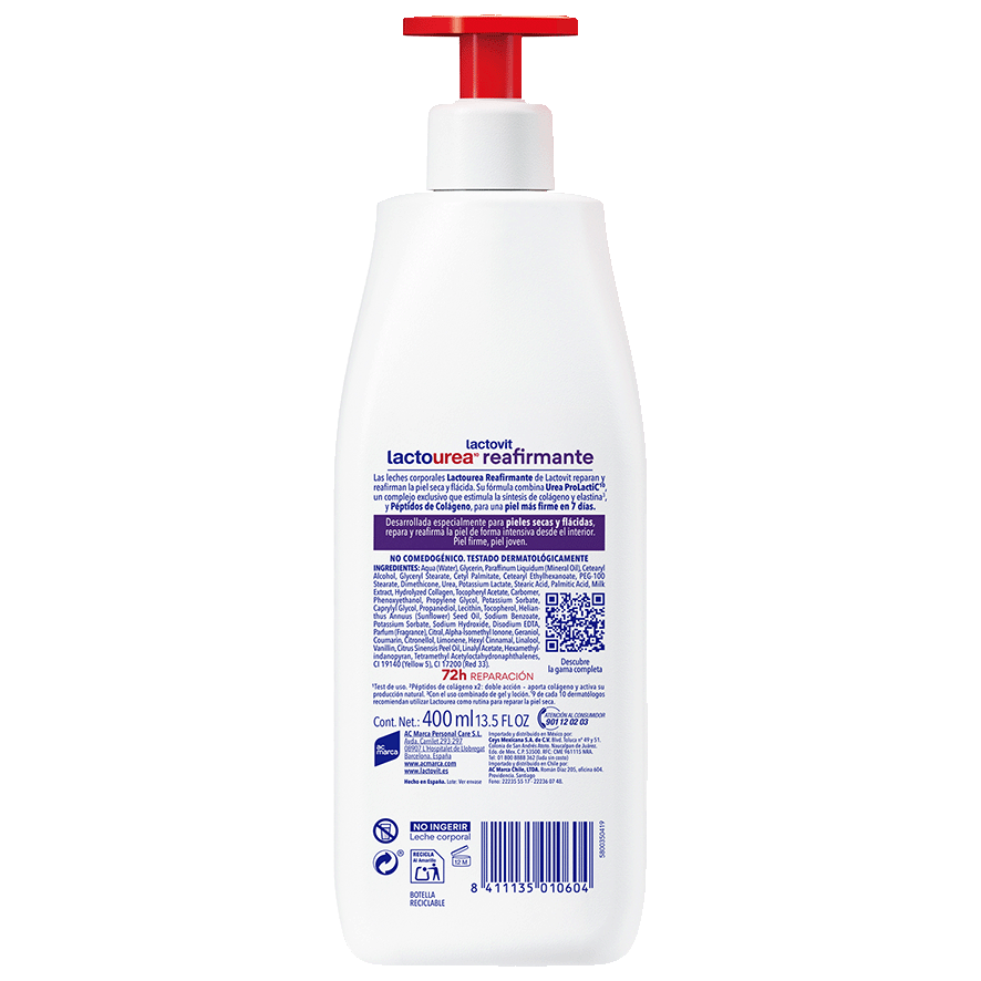 LECHE REPARADORA REAFIRMANTE PIEL SECA 400 ML.