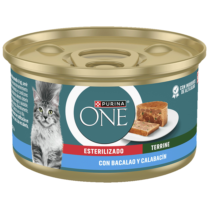 COMIDA CON BACALAO PARA GATOS ESTERILIZA 85 G.