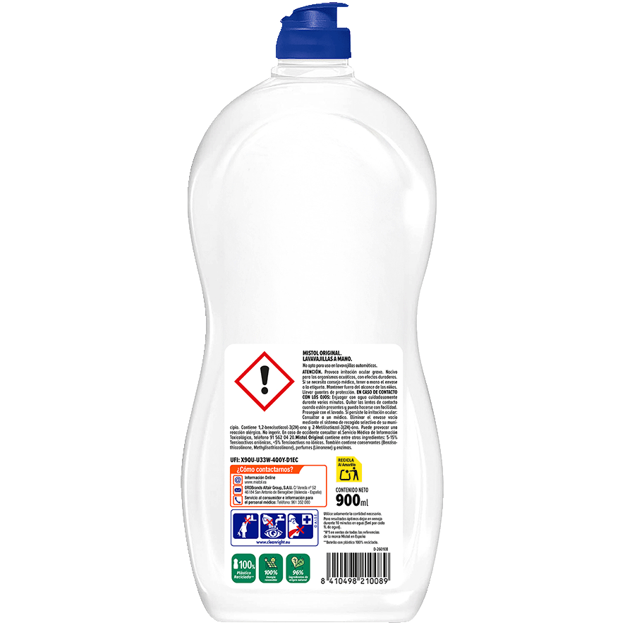 LAVAVAJILLAS ORIGINAL 900 ML.