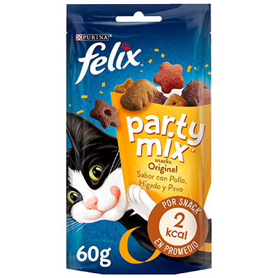 SNACK PARA GATOS PARTY MIX ORIGINAL 60 G.