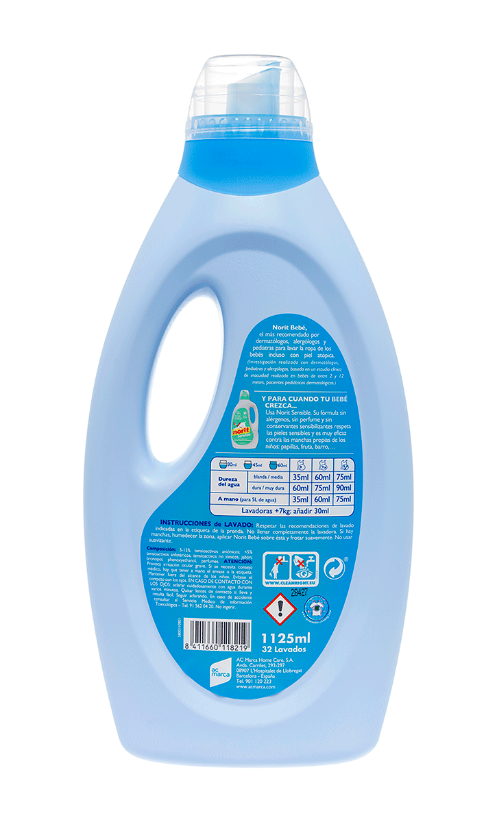 DETERGENTE ROPA DE BEB&Eacute; 1,125 LITROS