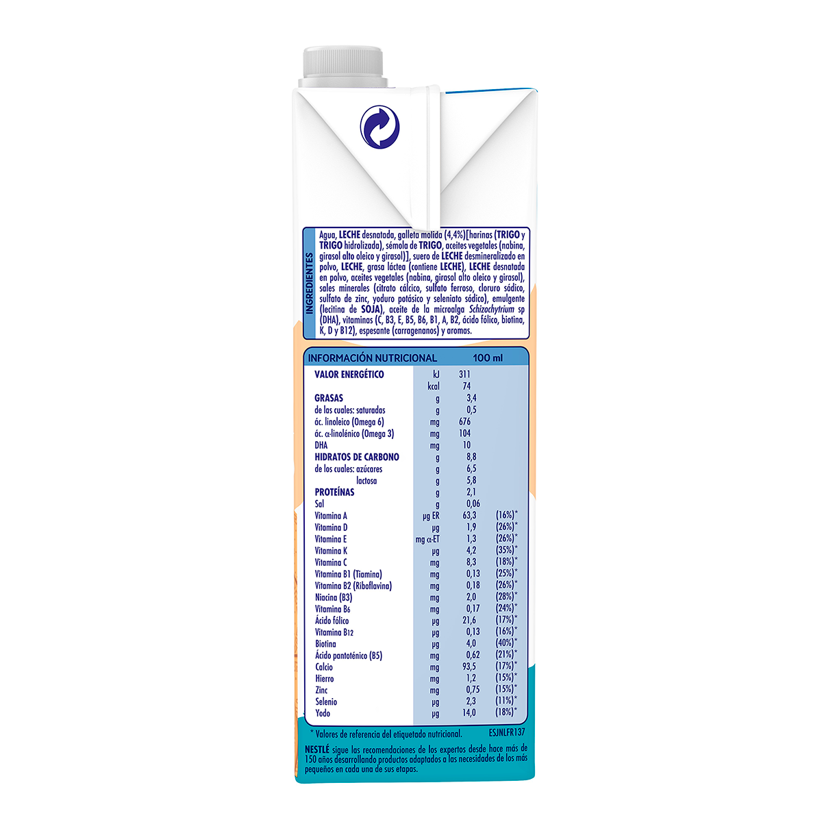 LECHE NATIVA CON GALLETA MAR&Iacute;A 1 LITRO