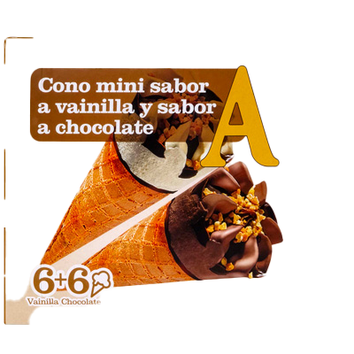 HELADO DE VAINILLA Y CHOCOLATE 12 UDS.