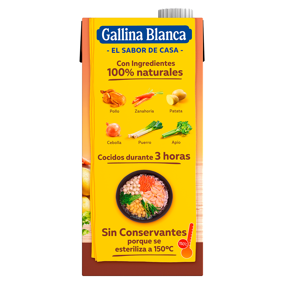 CALDO CASERO DE POLLO 100% NATURAL 1 LITRO
