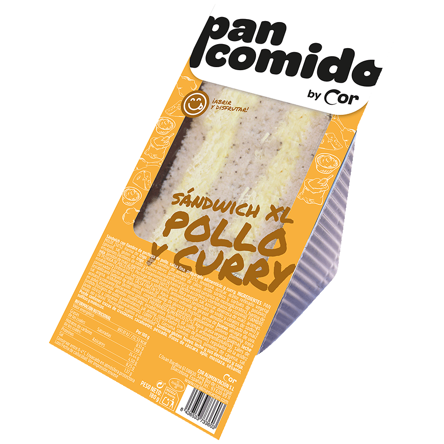 S&Aacute;NDWICH DE POLLO CON CURRY 180 G.