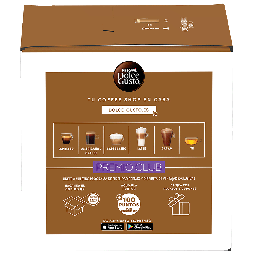 CAF&Eacute; CON LECHE DOLCE GUSTO 16 CAPSULAS