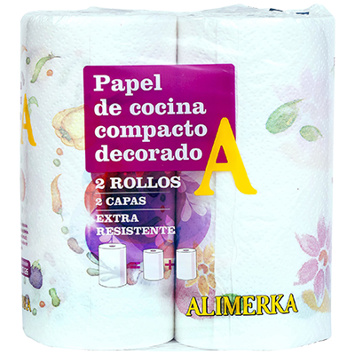 PAPEL DE COCINA COMPACTO DECORADO 2 UDS.