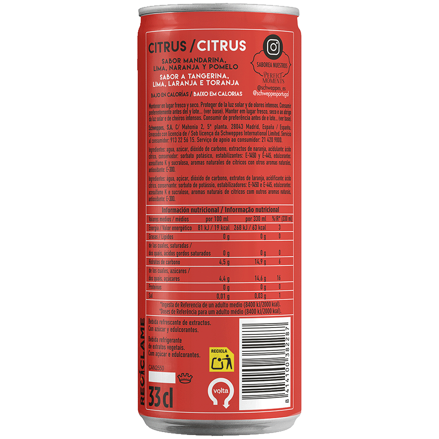REFRESCO SABOR CITRUS 33 CL.