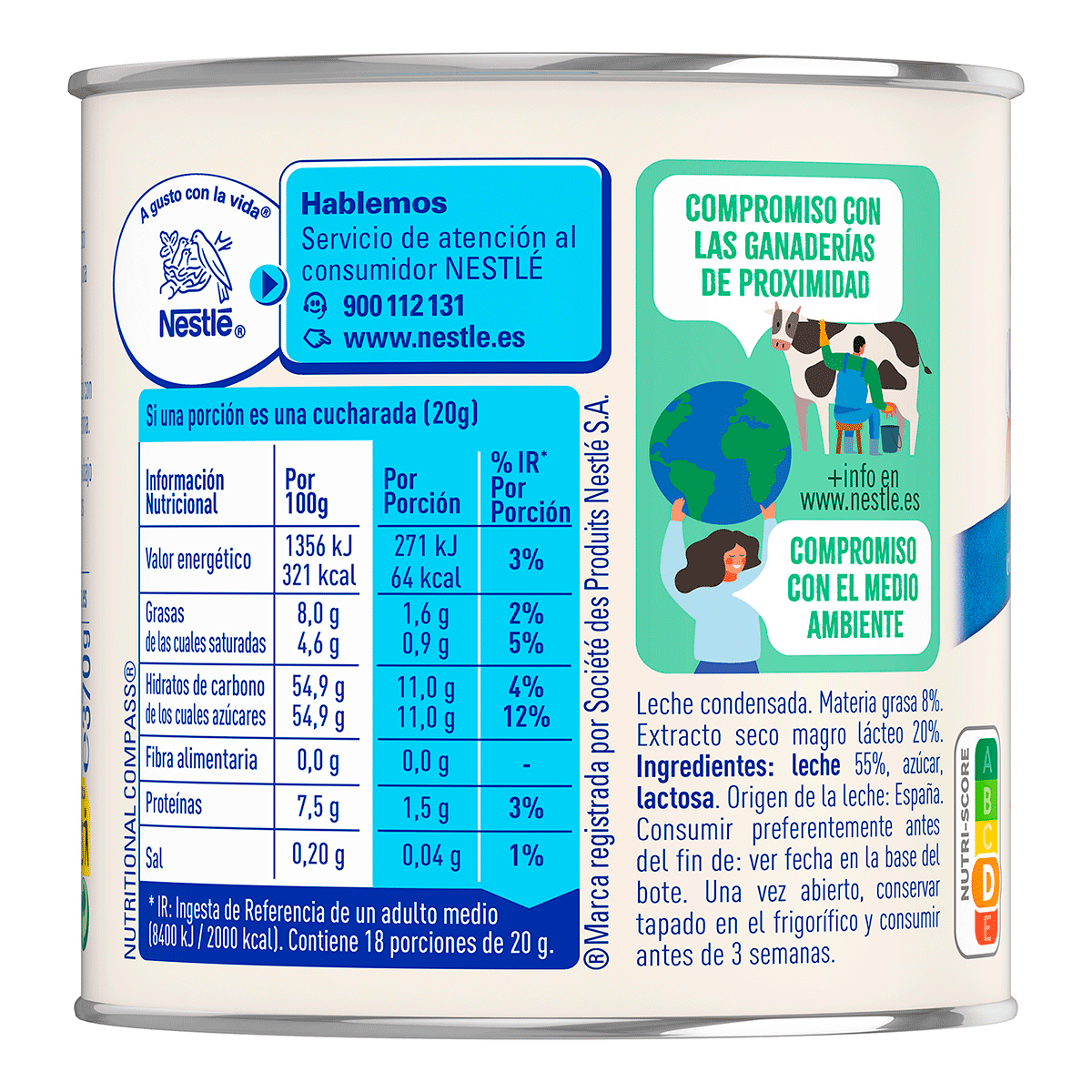 LECHE CONDENSADA 370 GRS.