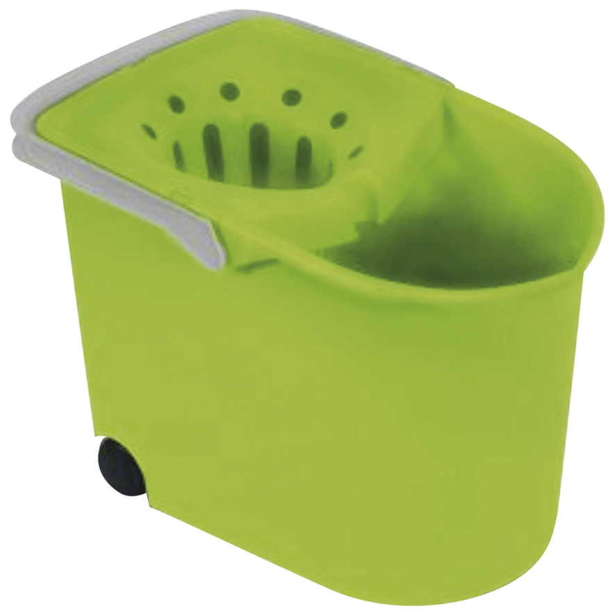 CUBO ESCURRIDOR CON RUEDAS COLOR LIMA 1 UNIDAD