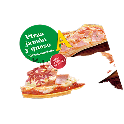 PIZZA DE JAM&Oacute;N Y QUESO 340 G.