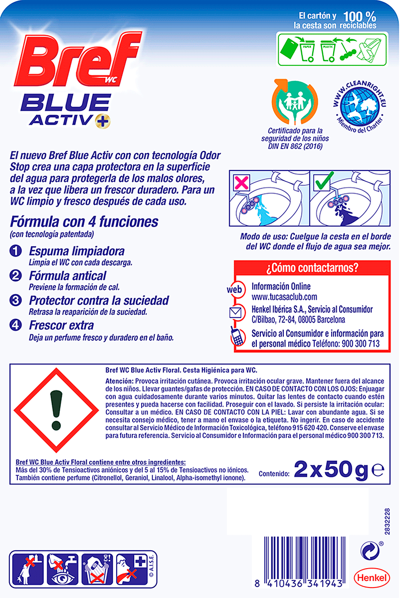LIMPIAINODOROS POWER ACTIV FLORAL 2 UDS.