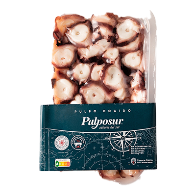 PULPO COCIDO TROCEADO 200 G. APROX.