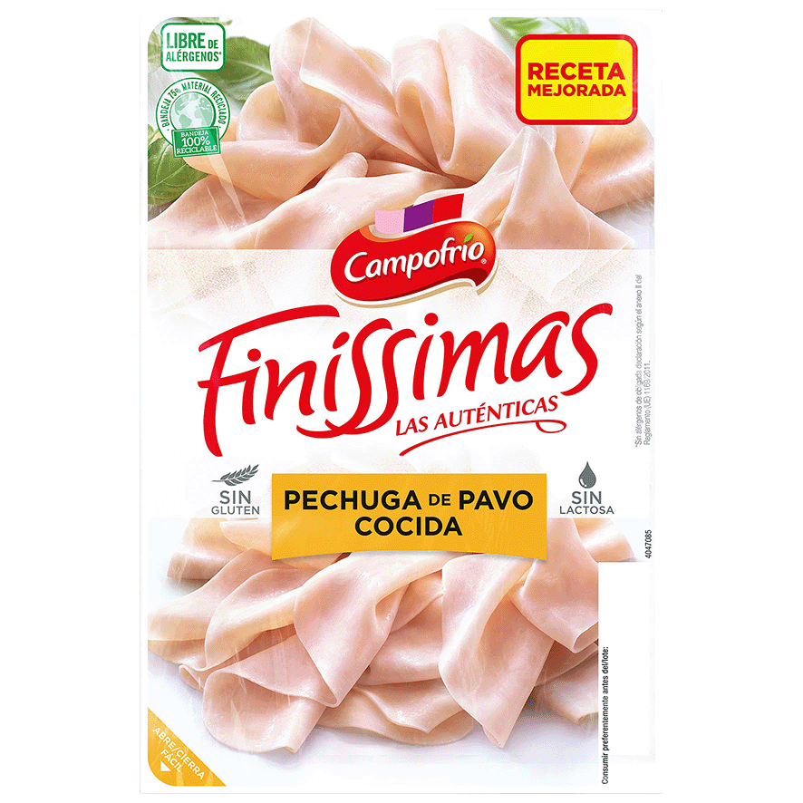 FIN&Iacute;SSIMAS DE PECHUGA DE PAVO 110 G.
