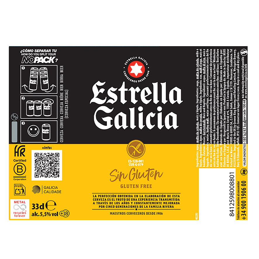 CERVEZA SIN GLUTEN 33 CL.