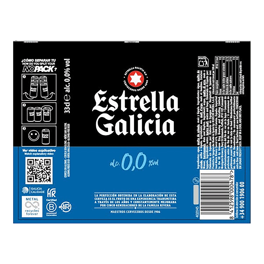 CERVEZA RUBIA 0,0% 33 CL.